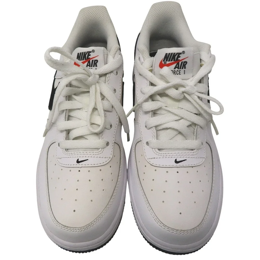 Nike Air Force 1 Low White Black GS Sneakers DH2920-111 Boys Size 7 Y NEW No Box
